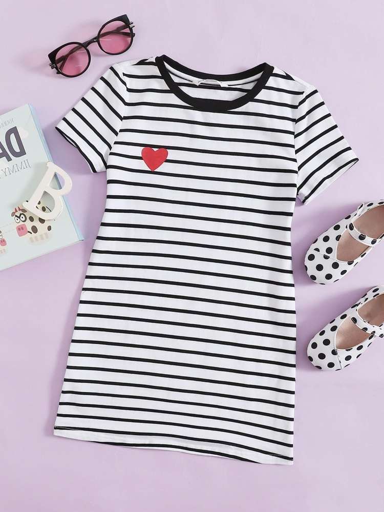  Casual Round Neck Cap Sleeve Girls Clothing 361