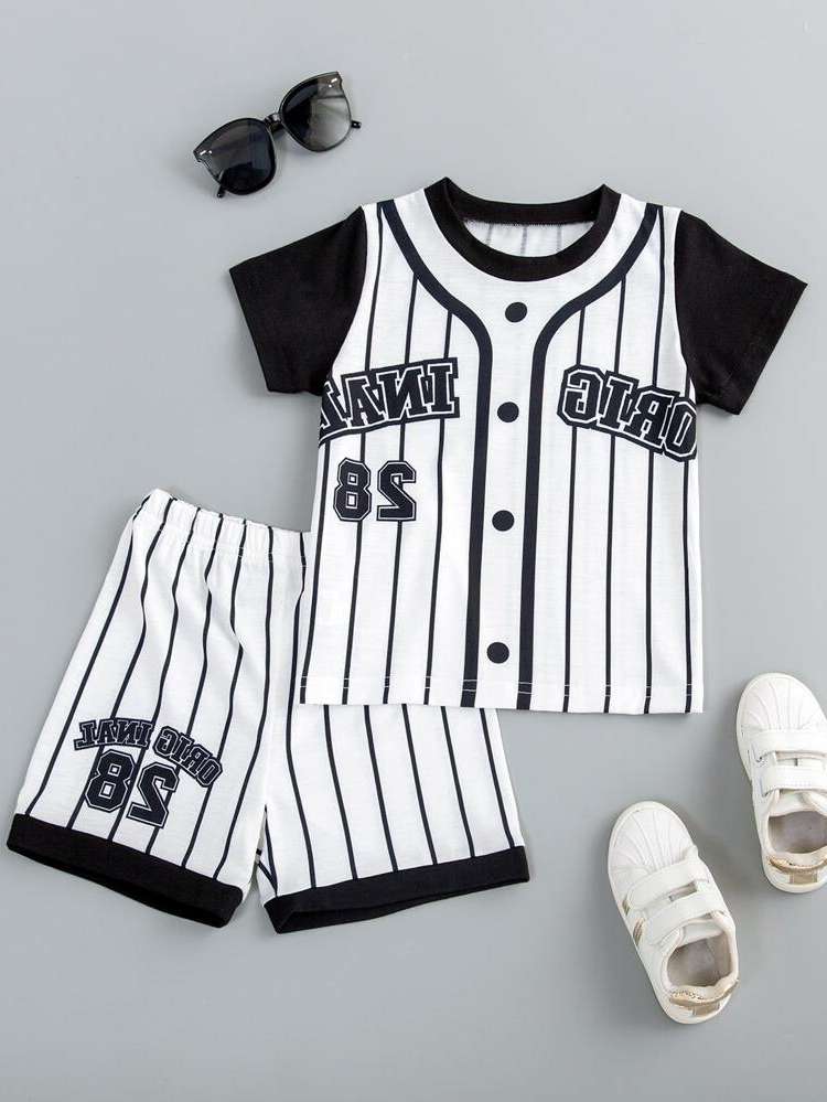  Sporty White Short Sleeve Kids Clothing 1544