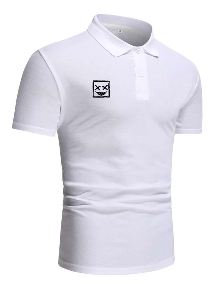 White Regular Button Casual Men Clothing 6623