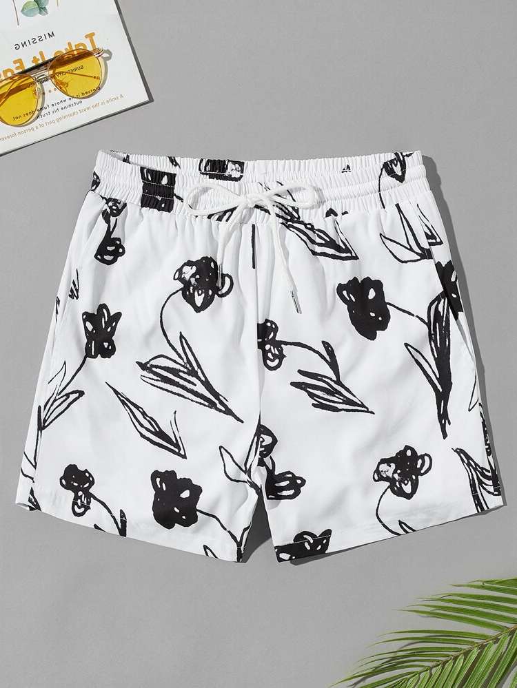  Drawstring Floral Men Clothing 3128