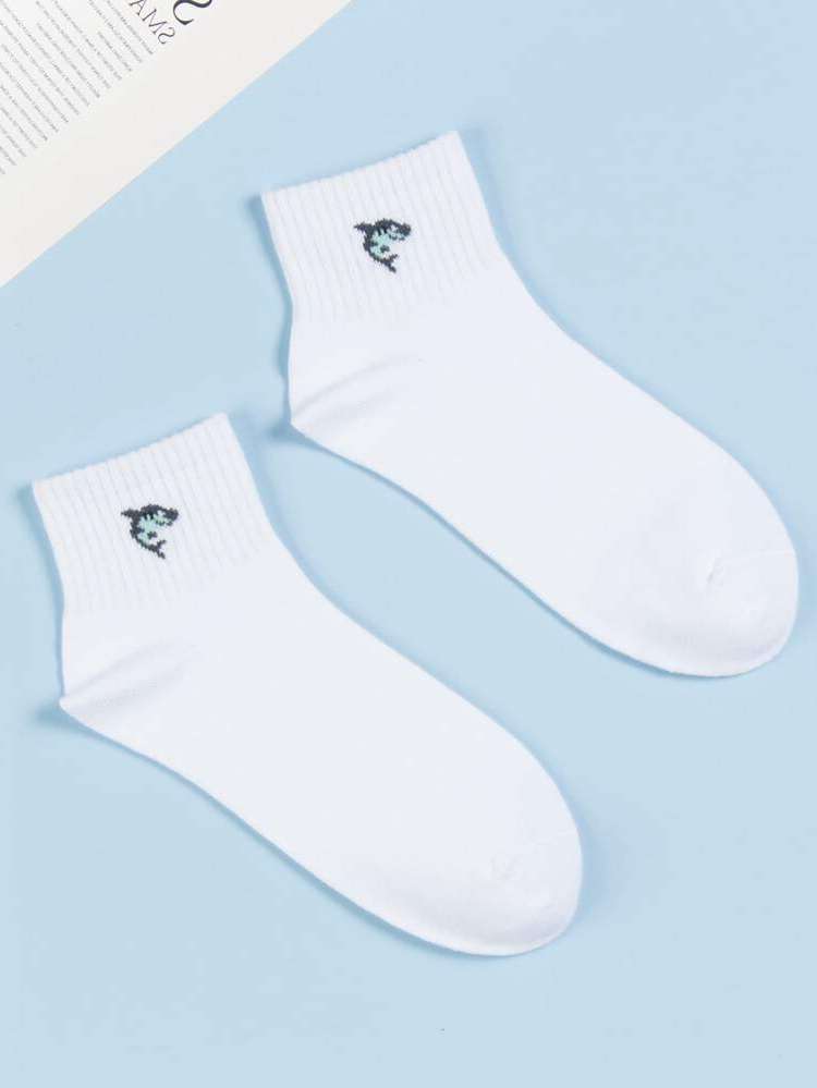 White  Men Socks 6044