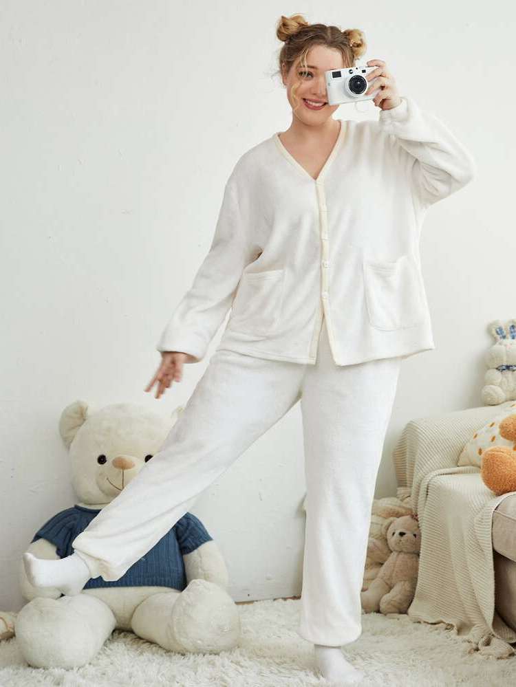  Casual Long Sleeve Women Plus Sleep  Lounge 593