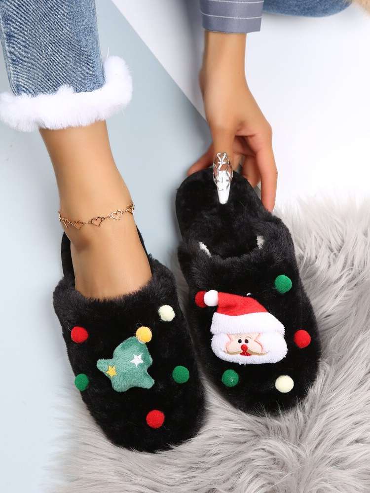  Cartoon White Appliques Women Slippers 5576