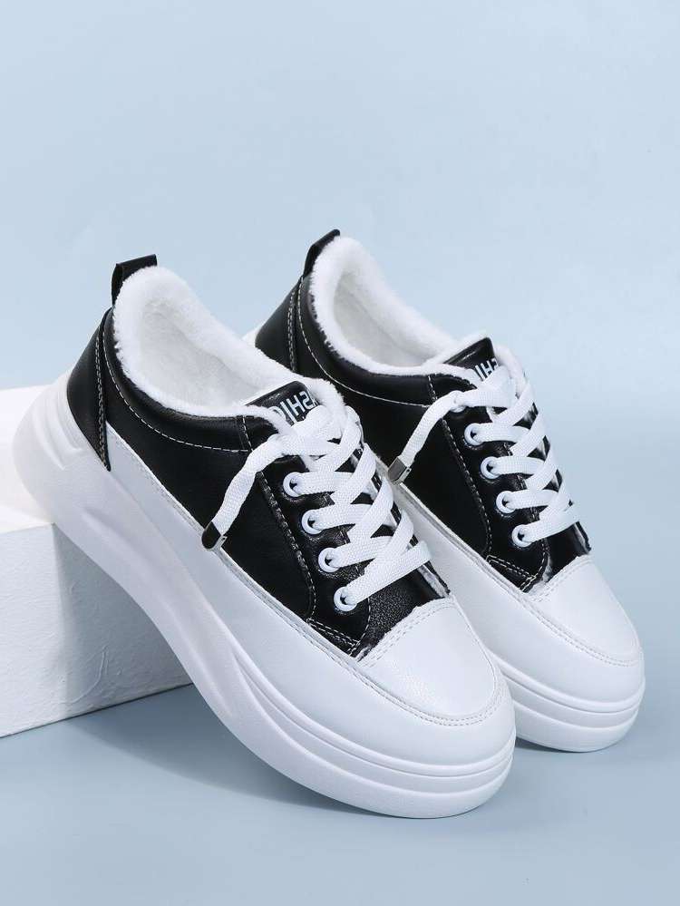  Lace Up White Women Sneakers 6484