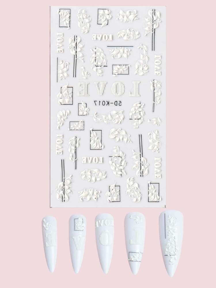 Floral White Beauty Tools 4215