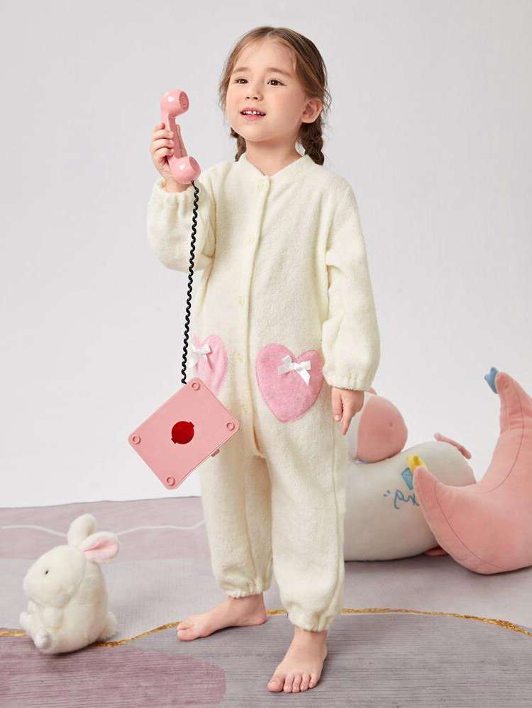  White Cute Toddler Girl Jumpsuits 5447