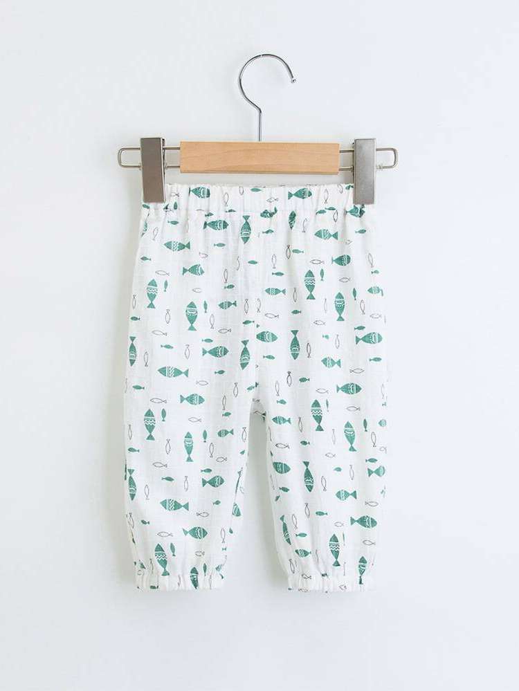 Cartoon White Casual Toddler Girl Pants 799