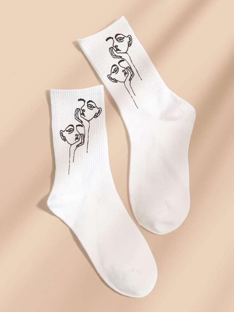 White  Women Socks 919