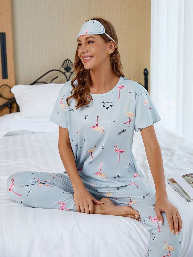  Round Neck Cute Women Sleep  Lounge 3840