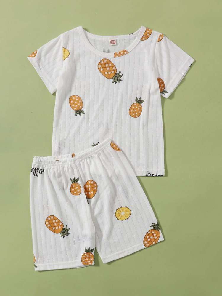 Fruit&Vegetable Round Neck Cute Boys Loungewear 124