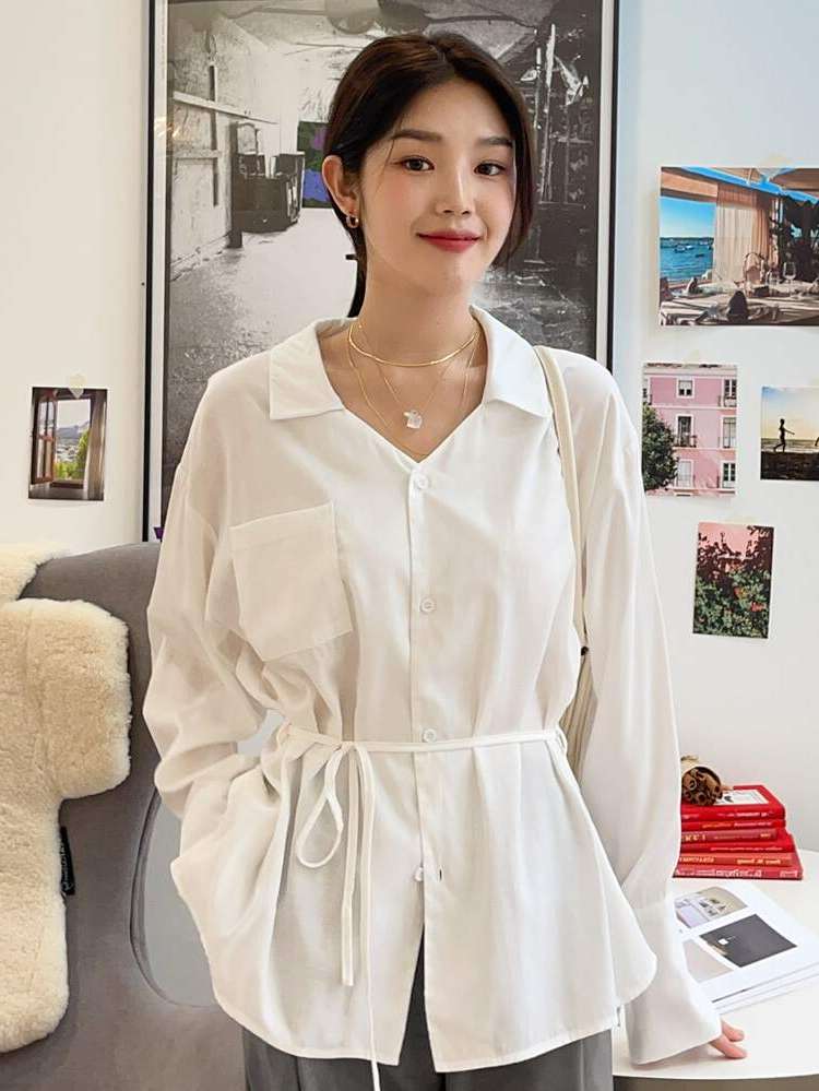 Collar Regular Fit Long Sleeve Long Women Clothing 51