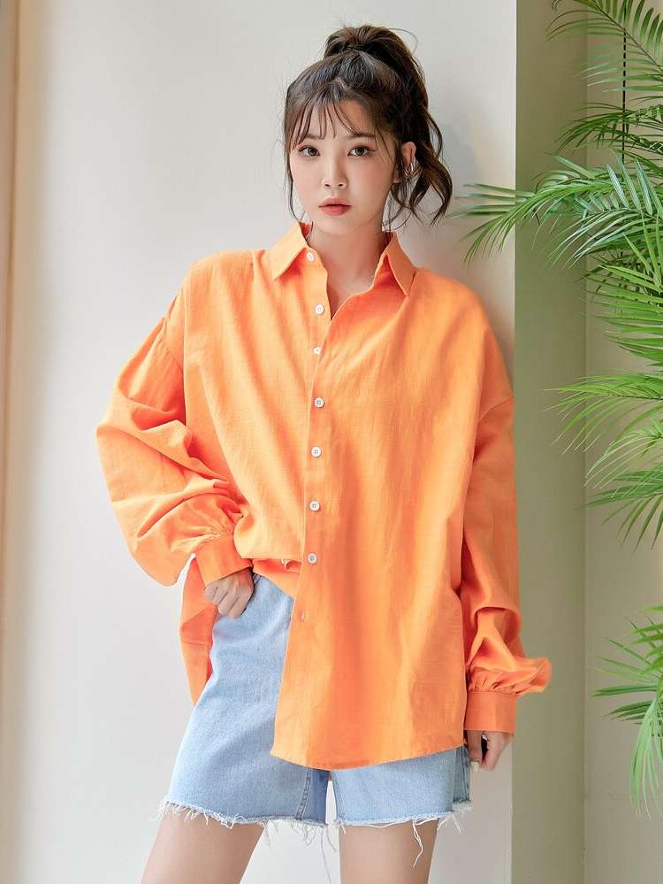  Collar Long Oversized Women Clothing 363