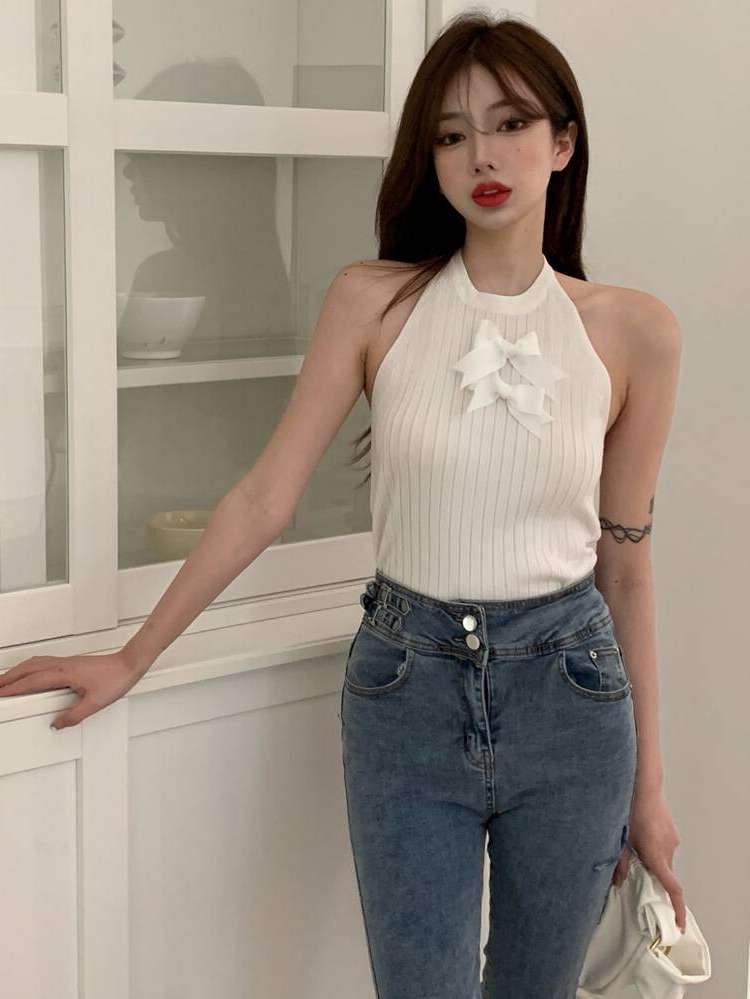 White Slim Fit Regular Women Clothing 4839