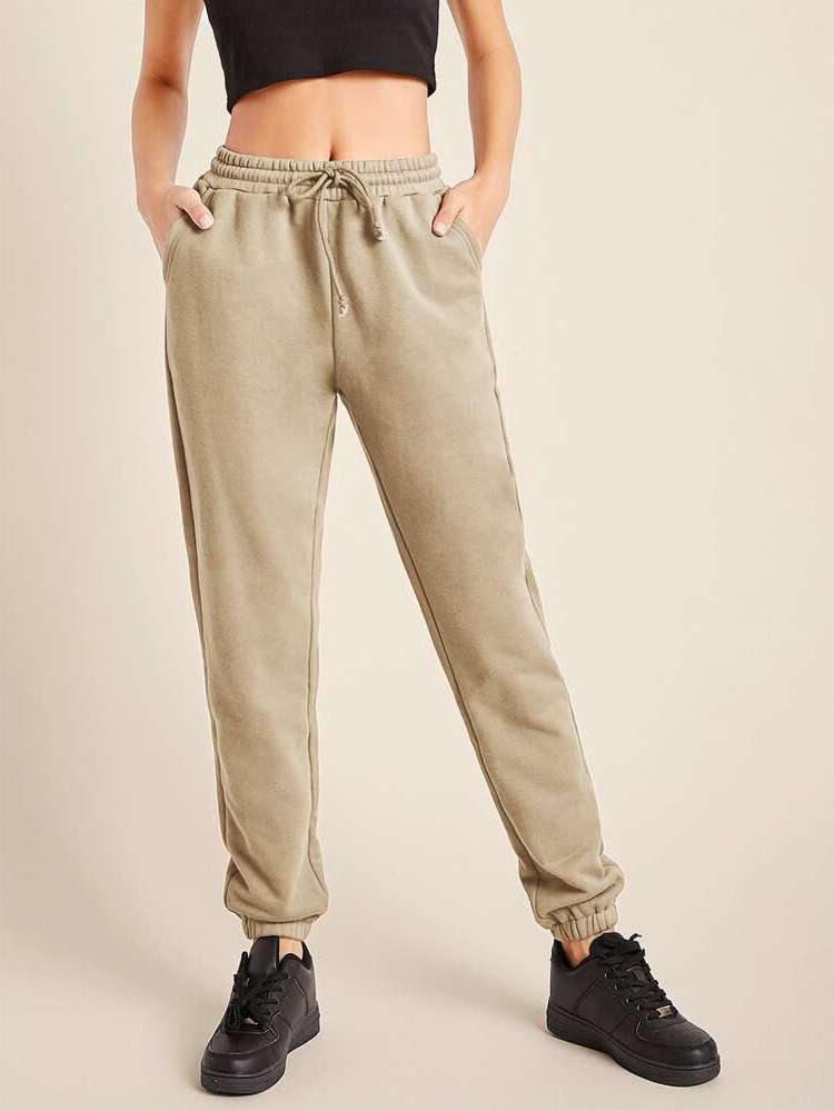  Pocket Plain Regular Fit Women Sweatpants 476