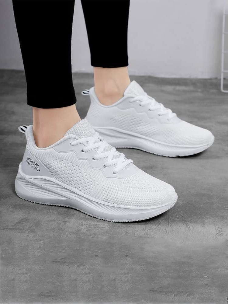  White Letter Women Sports Shoes 8343