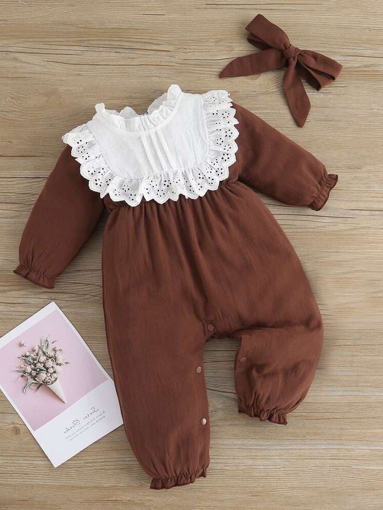 Long Ruffle Colorblock Baby  Mom 4986