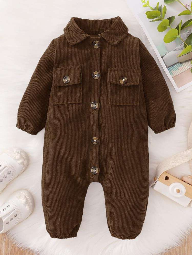 Casual Collar Button Baby Clothing 1131