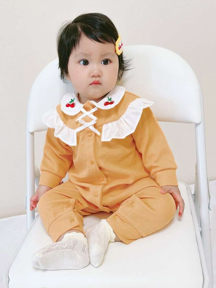 Fruit&Vegetable Peter Pan Collar Long Long Sleeve Baby  Mom 690