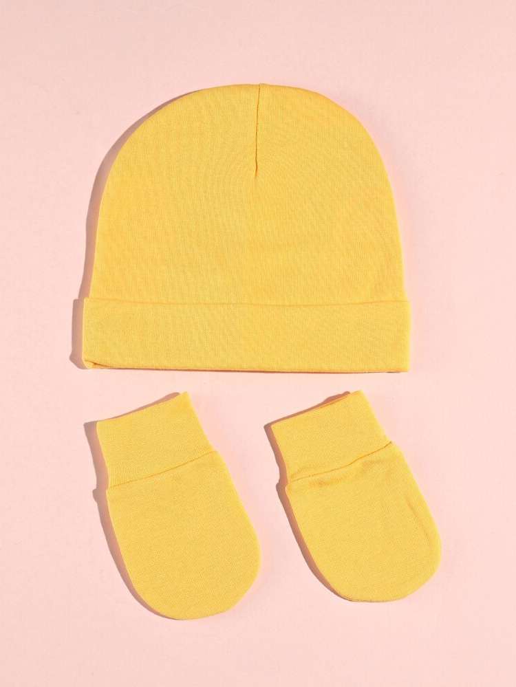  Plain  Baby Hats  Gloves 5430