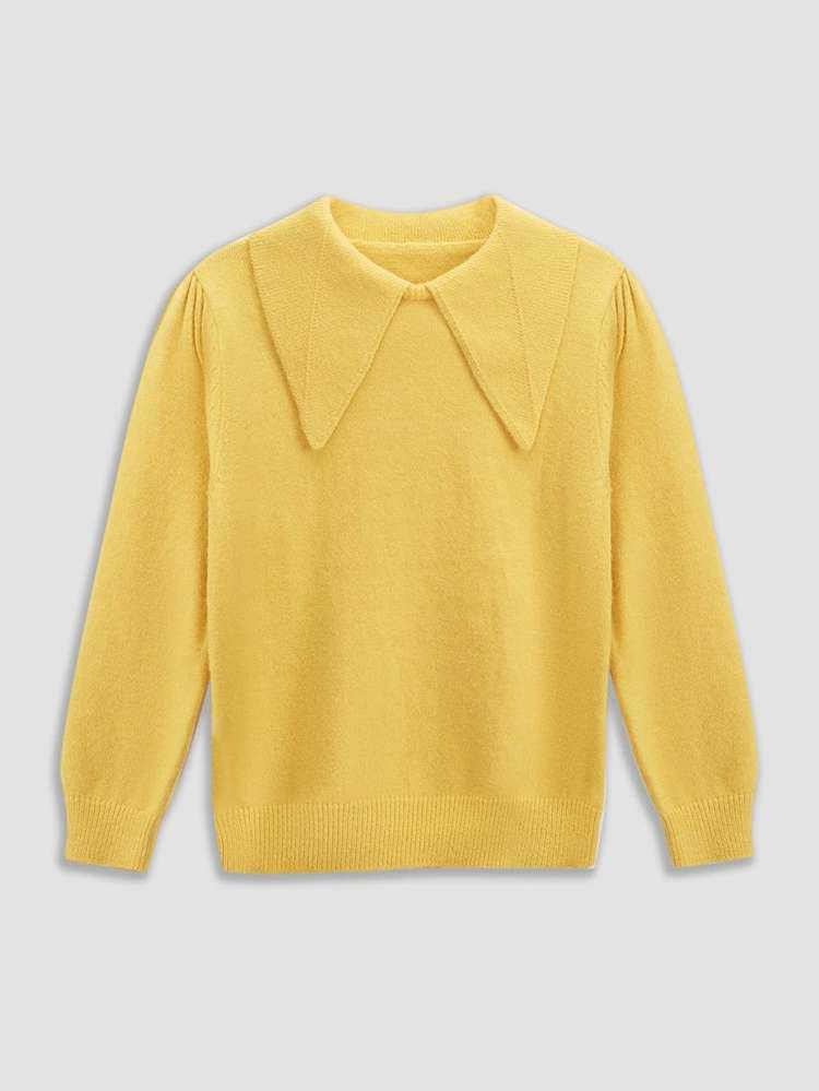  Yellow Regular Girls Knitwear 5832