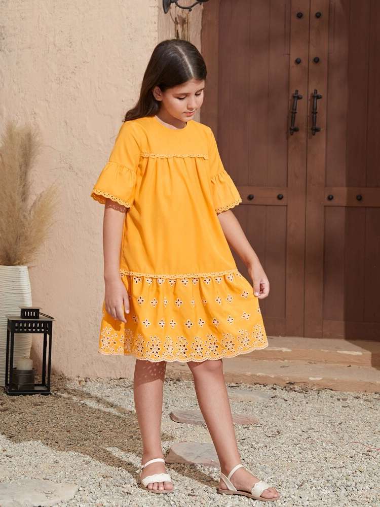  Yellow Half Sleeve Kids Clothing 33