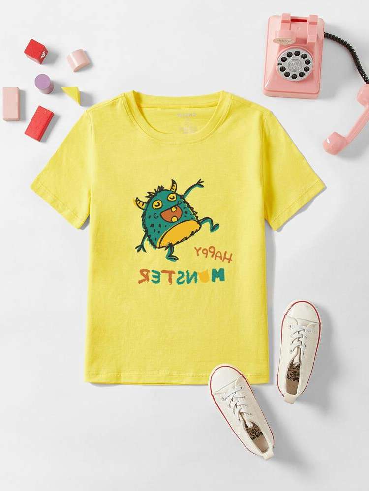  Yellow Regular Letter Kids Clothing 1836