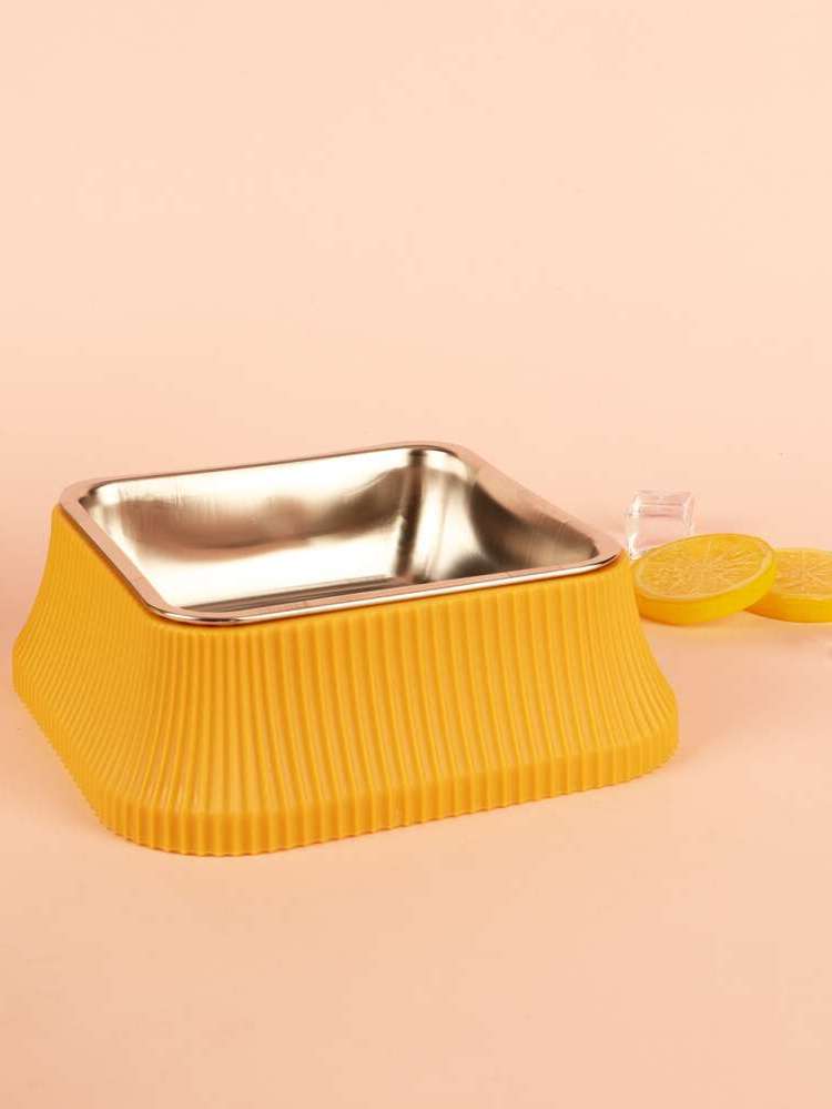  Yellow Plain Pet Bowls 4086