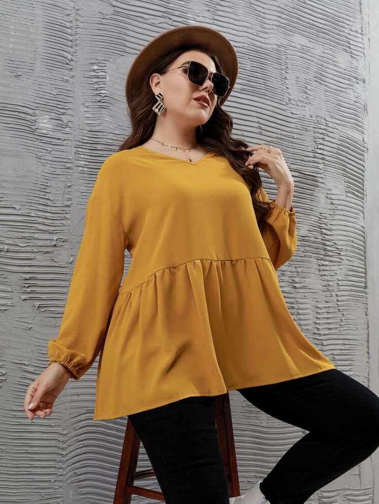  Yellow Long Women Plus Clothing 6196