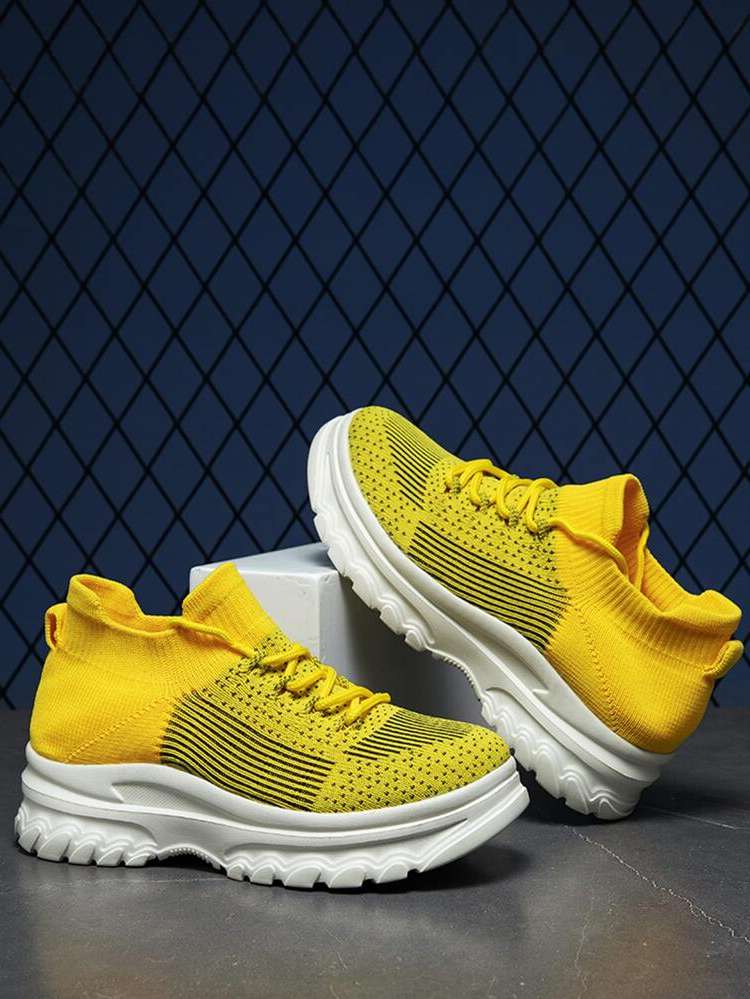  Lace Up Yellow Shoes 4942