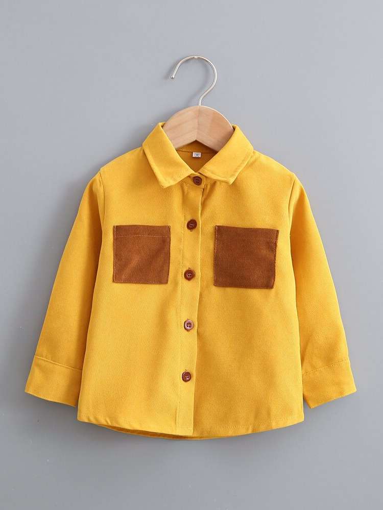 Yellow Colorblock Regular Toddler Boys Clothing 3144