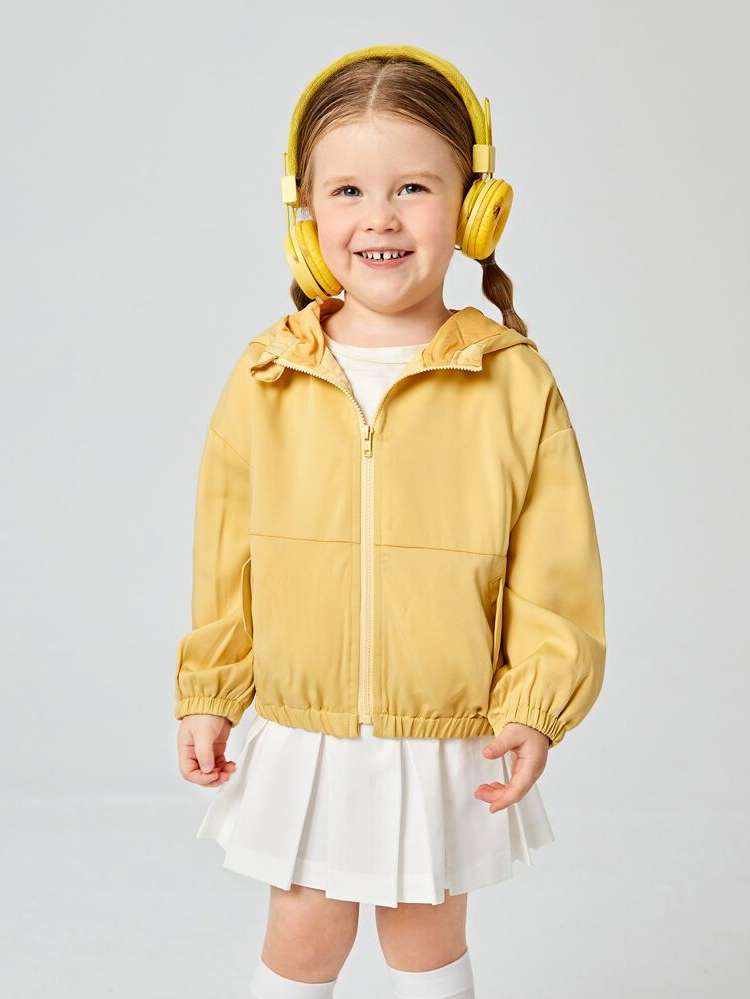  Yellow Drawstring Casual Toddler Girls Clothing 964