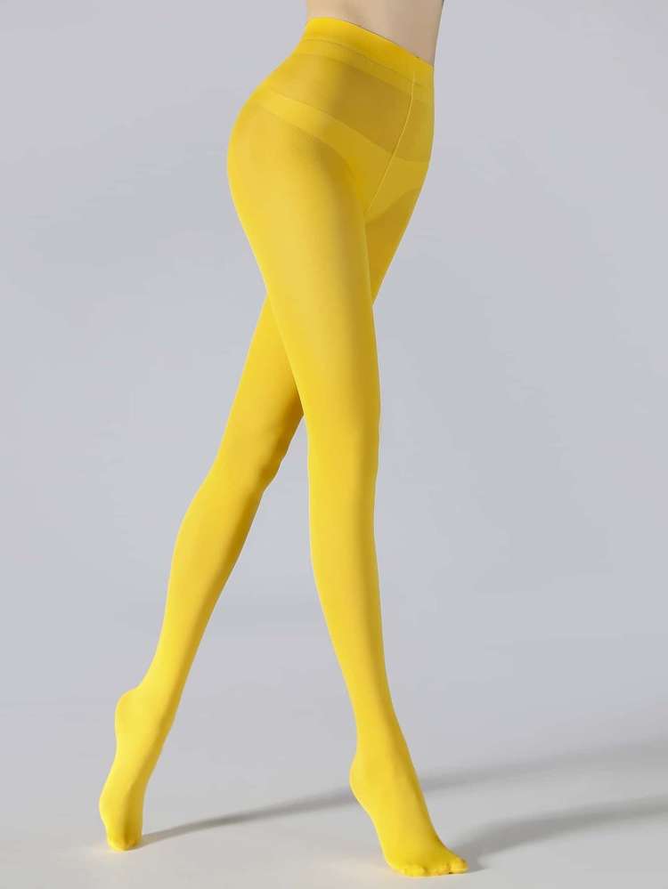   Yellow Women Tights 9634