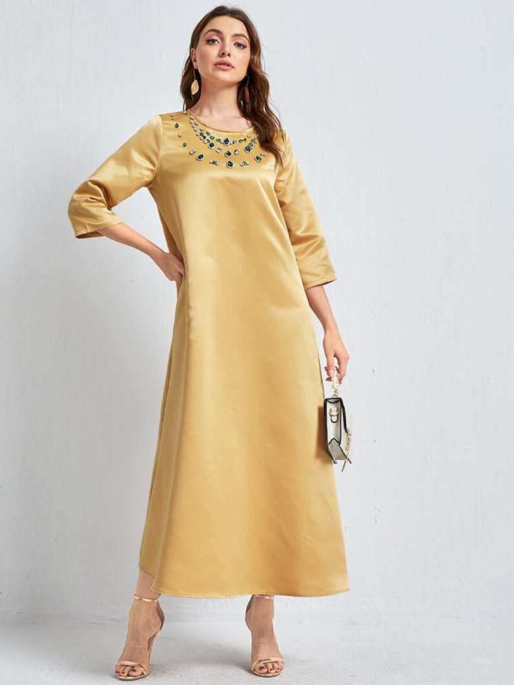 Round Neck Yellow Button Glamorous World Apparel 2156