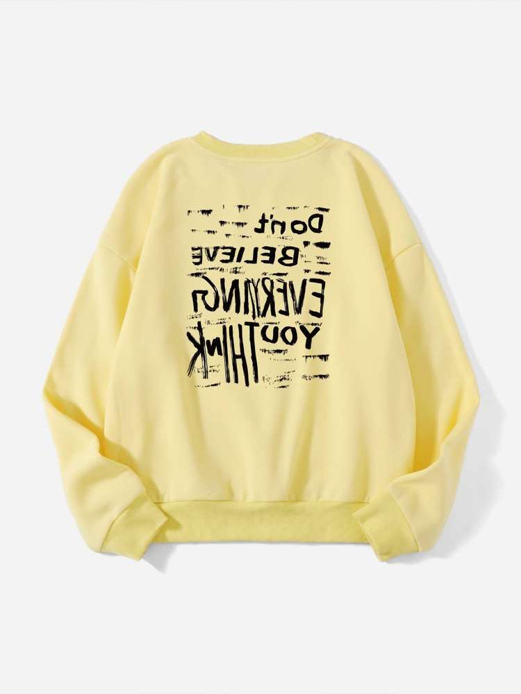  Yellow Casual Regular Women Sweatshirts 868