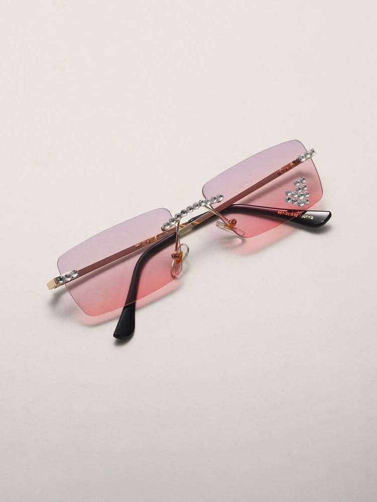 Rhinestone  Casual Sunglasses 419